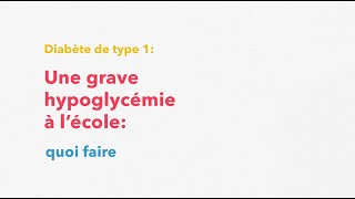 Le diabète de type 1  Une grave hypoglycémie à lécole [upl. by Gala]