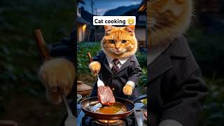 Cat cooking part 9 catcute catlover catvideos [upl. by Ecirpak]