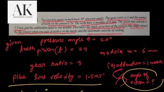 Angle of Action  velocity of Sliding  Gears Theory of Machine  mechanical Engineering  Gate [upl. by Gerson69]