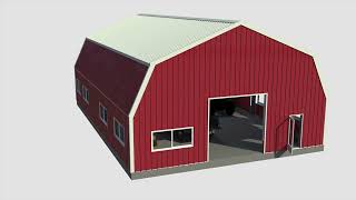 Metal Gambrel Style Barndominium Buildings [upl. by Thorr902]