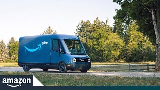 Amazon’s First Custom 100 Electric Rivian Delivery Vehicle  Amazon News [upl. by Cassidy]