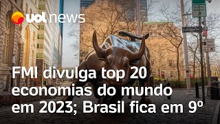 Brasil fica em 9º no top 20 economias do mundo segundo FMI [upl. by Alveta]