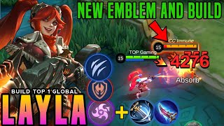 NEW META LAYLA BEST 1 HIT EMBLEM amp BEST BUILD😱  Build Top Global Layla 2024 Gameplay  Mlbb [upl. by Theodora]