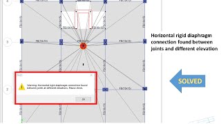 SOLVING DIAPHRAGM WARNING IN ETABS AND ASSINGING DIAPHRAGM RIGHT WAY [upl. by Pape]