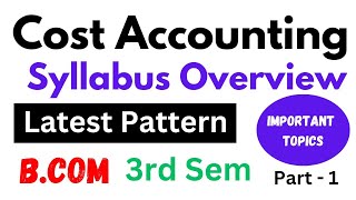 Cost Accounting  Syllabus Overview  MPORTANT TOPICS  BCOM 3rd Semester CSJM University Kanpur [upl. by Ahsimit]