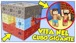 COME SOPRAVVIVERE NEL CUBO PIÙ GRANDE DI MINECRAFT ITA [upl. by Boice]