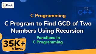 C Program to Find GCD of Two Numbers Using Recursion  Functions in C Programming  C Programming [upl. by Keldon]