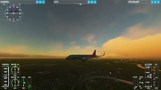 Sunset ILS landing Heathrow airport [upl. by Ainadi]