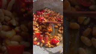 Homemade creamy harissa with cannellini bean stew nutritious meal🥗homemade mealprep short [upl. by Eicart635]