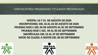 ⌚Convocatorias del SENA  AGOSTO PRESENCIAL 🚌 Y VIRTUAL 💻 [upl. by Lisabet574]