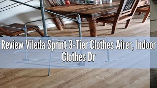 Review Vileda Sprint 3Tier Clothes Airer Indoor Clothes Drying Rack with 20 m Washing Line Silver [upl. by Adieren]