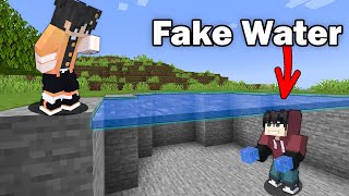 Using FAKE WATER To Prank My FRIENDS in Minecraft tagalog [upl. by Peterman519]