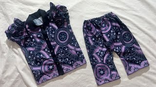 2 year Girl Shirt Trouser Design cutting and stitching trendy girl clothing [upl. by Ylrebmyk]