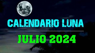 Calendario lunar y calendario de cortes de pelo para JULIO 2024 [upl. by Aillil]