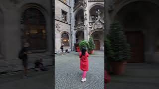 Inside Neues Rathaus Marienplatz Munich Germany One day before Oktoberfest or October Festival [upl. by Valeria]