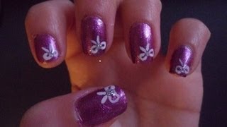 Video tutorial 5 Nail Art unghie Come fare un fiocchetto con lo smalto semplice e decorativowmv [upl. by Nnaoj]