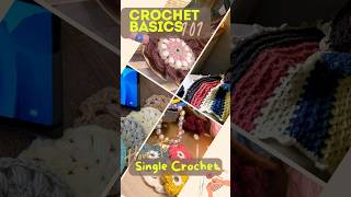 How to single crochet Basic crochet stitches for every beginner crochetstitches crochet [upl. by Shing]