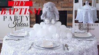 Baptism DIY Party Decoration  DIY Baby Shower Decor [upl. by Derfnam916]