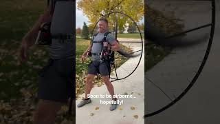 Getting Excited to Fly Electric Paramotor DONT TRY THIS AT HOME [upl. by Etteve]