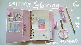 Setting up my 6ring binder journal [upl. by Eniamart671]