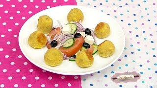 Croquetas de pescado papa y zapallo y Ensalada griega  parte 2 [upl. by Rafaelita]