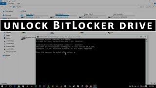 Unlock BitLocker Drive From Command Prompt Without Recovery Key [upl. by Spiro692]