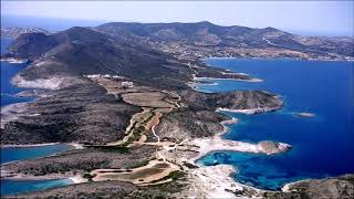 Flight over Despotiko amp Antiparos islands [upl. by Essilem]