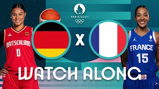 Germany v France  Womens Olympic Basketball Tournament Paris 2024  Watch Along ⚡🏀 [upl. by Yelyab]