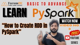 How to Create RDD in PySpark  Tutorial with Mr Arun Kumar education pyspark azure [upl. by Uund64]