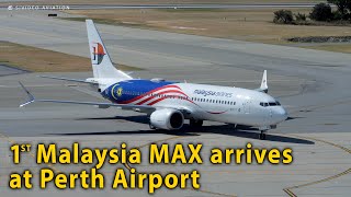 MAX 8  Malaysia Airlines 9MMVB at Perth Airport for the first time on October 27 2024 [upl. by Woothen]