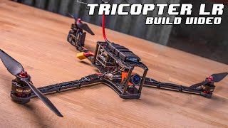 TRICOPTER LR  Long Range FPV 1h Flight time Foldable multirotor  Build Video [upl. by Iarahs]