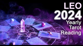 LEO 2024 YEARLY TAROT READING quotOUT WITH THE OLD IN WITH THE NEW LEO DESTINY IS AT PLAYquot tarot [upl. by Garfield]