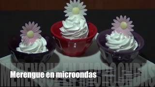 How to make meringue Very easy in the microwaveMerengue en microondas 3 MINUTOS [upl. by Lema611]