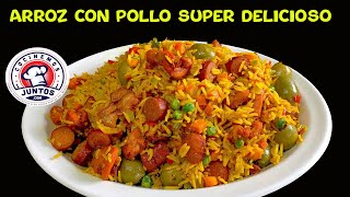 La receta más fácil de como hacer arroz con pollo [upl. by Rudyard462]