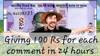 100Rs for every comment  mrbeast mrbeasthindi 100rs fukrainsaan challenge indianmrbeast [upl. by Karena]