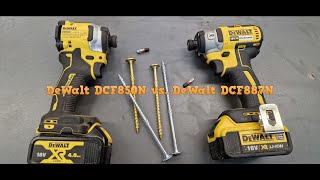 DeWalt DCF850N vs DeWalt DCF887N Zakrętarki udarowe [upl. by Affay]