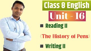 Class 8 English  Unit 16  Reading II  Writing II  All Exercises  Mukesh Raut [upl. by Akimahc546]