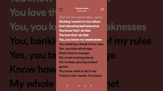 Kiana Lede Wicked Games lyrics shorts [upl. by Earahs803]