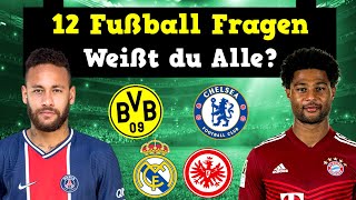 12 Fußball quiz Fragen mit Premier League Bundesliga Neymar [upl. by Oiramal151]