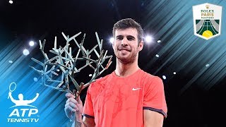 Khachanov Stuns Djokovic to Win First Masters 1000 title  Paris 2018 Final Highlights [upl. by Reifnnej]