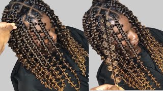 Butterfly Box Braids with Brick Parting Tutorial  Box braids hairstyles [upl. by Luing437]