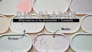 DIY Déco Plâtre  Terrazzo Marbre Bicolore  Alternative à la Jesmonite [upl. by Edbert]