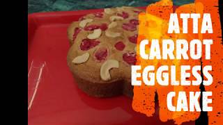 Eggless Wheat Cake Recipe  Eggless Atta Cake  How to Make wheat Flour Cake [upl. by Flore]