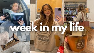 bookish week in my life vlog 🍁🤎 book shopping amp book haul fall candles amp reading fantasy [upl. by Assiroc]