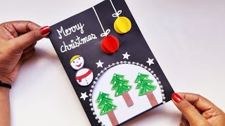 DIYBeautiful Handmade Christmas Greeting CardChristmas Tree CardSnowman Christmas Special idea [upl. by Hetti]