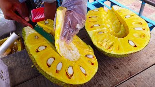 So Satisfying Jackfruit Cutting Skills  Cambodian Street Food [upl. by Osrit]