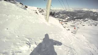 Whistler Peak Chair Top to Bottom in 80 seconds March 2012 [upl. by Dennett]