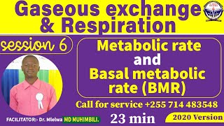 Gaseous exchange and Respiration 2020 session 6 Dr Mlelwa [upl. by Neill739]