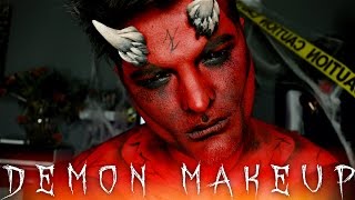 Demon Halloween Makeup Tutorial  31 Days of Halloween [upl. by Ditter]