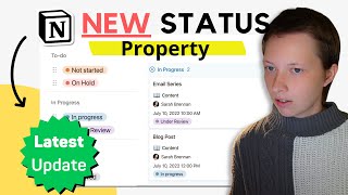 217 UPDATE Notion for Productivity New Status Property Free Template [upl. by Ahsiuqram]